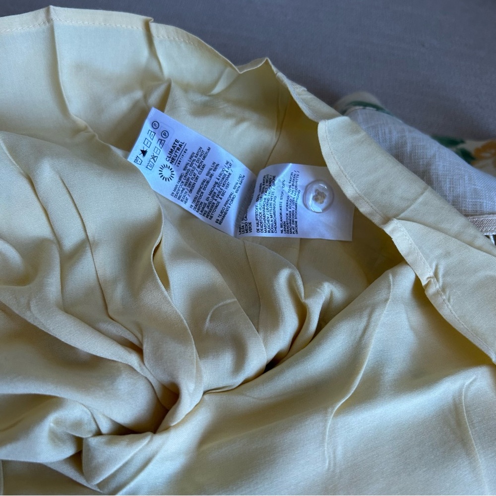 BEST Reformation Everett Linen Midi Dress Radiance Yellow Floral Wedding Casual - Picture 10 of 11